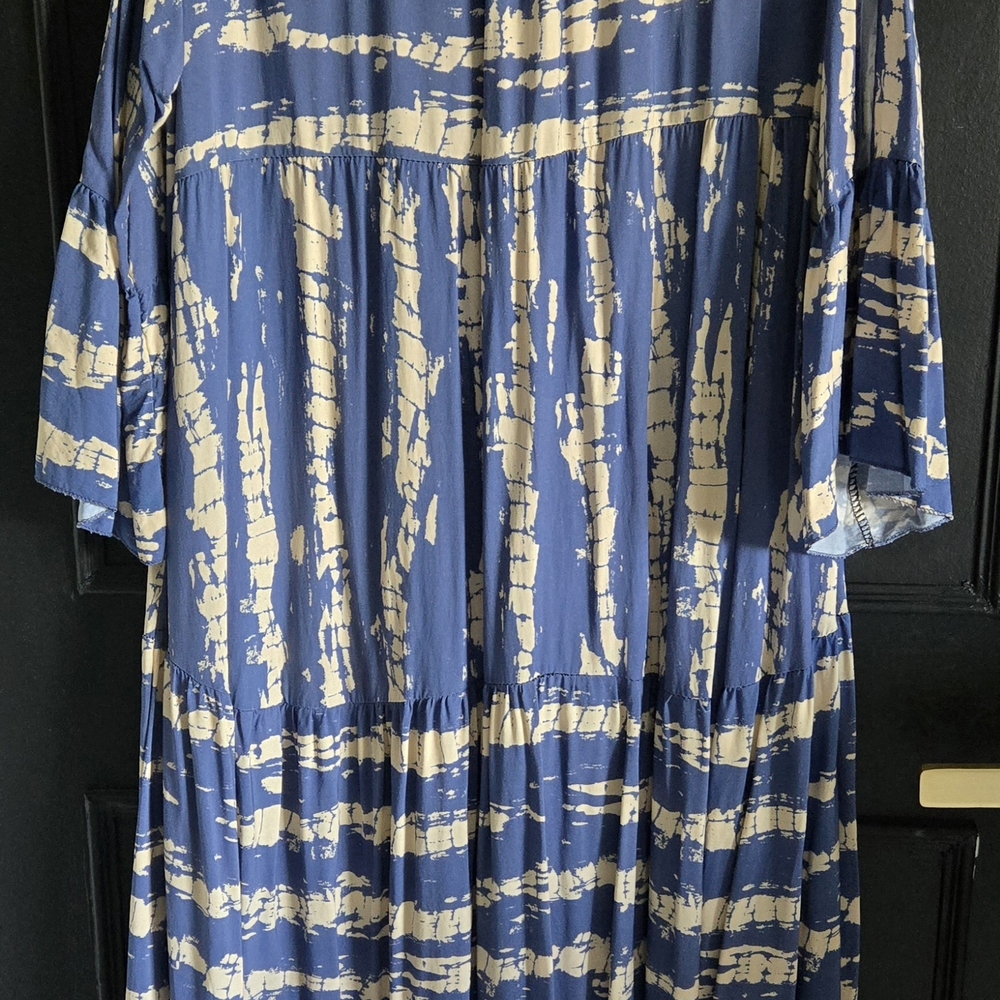 SOLD! Blue and Cream Patterned Dress